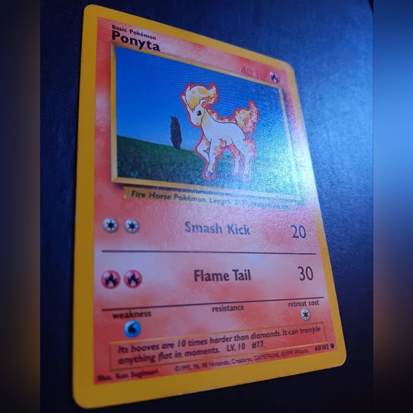 Ponyta Pokemon Card - Base Set - NO. 60/102 Common Non-Holo - Picture 3 of 9